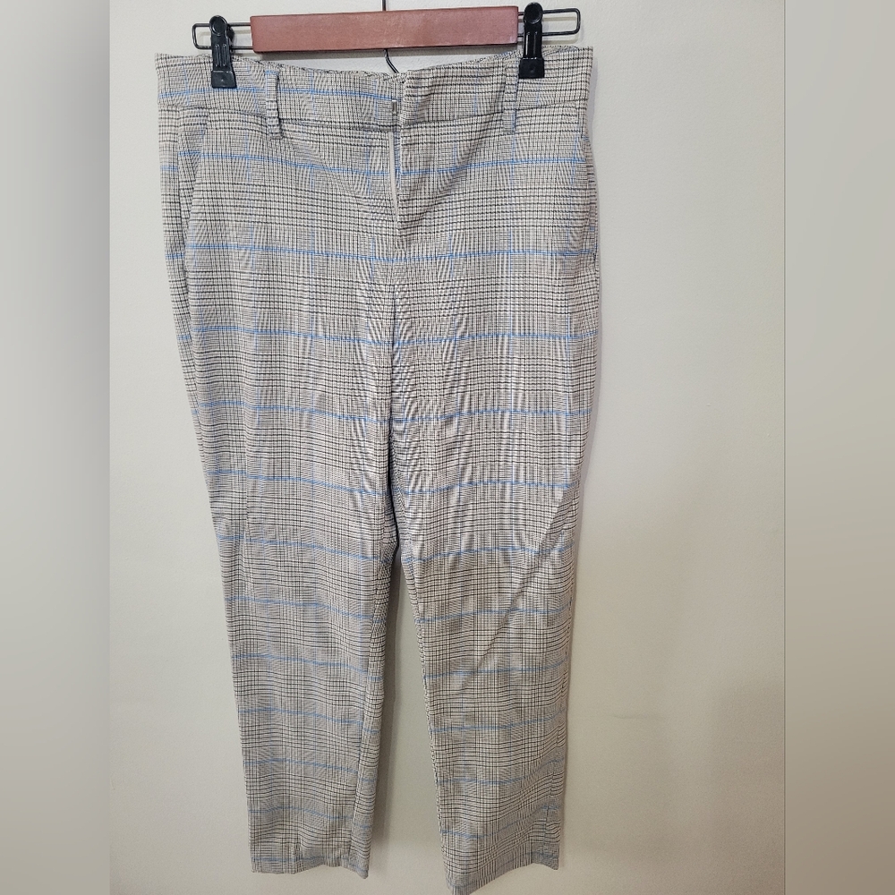 Plaid ankle pant with pockets